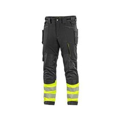 Kalhoty CXS NAOS HV, pánské, černo-žlutá Hi-Vis, reflexní pruhy, vel. 46