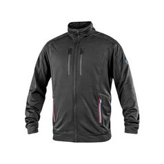 Mikina CXS LEONIS, pánská, černá s HV modro/červenými doplňky, vel. S