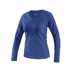 Tričko CXS MARY, dámské, výstřih do V, dlouhý rukáv, středně modrá, vel. XS