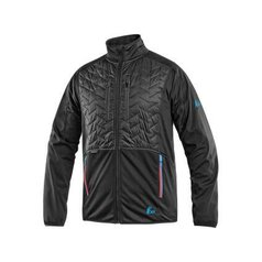 Bunda CXS LEONIS, pánská, černá s HV modro/červenými doplňky, vel. S