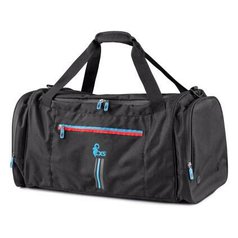Taška CXS LEONIS, 60x30x30 cm, černá s modro/červenými doplňky